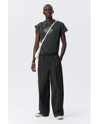 Weekday - Gestreifte Lockere Pyjamahose Aus Baumwolle - Lyst