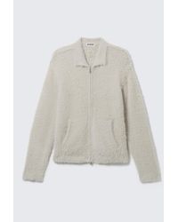 Weekday - Hairy Knitted Zip Cardigan - Lyst