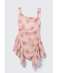 Monki - Sleeveless Square-Neck Mini Dress - Lyst