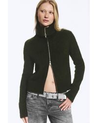 Weekday - Mohair Blend Zip Cardigan - Lyst