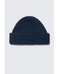 Weekday - Fold Knit Wool Blend Beanie - Lyst