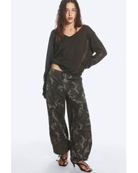Weekday - Low Rise Baggy Ripstop Trousers - Lyst