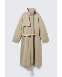 Weekday - Loose Fit Trench Coat With Funnel Collar - Lyst