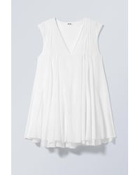 Weekday - Flowy V-Neck Mini Dress - Lyst