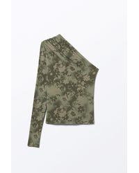 Weekday - Draped One-Shoulder Nylon Top - Lyst