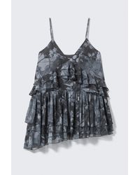 Weekday - Layered Ruffled Mini Cami Dress - Lyst