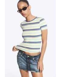 Monki - Tight Mini T-Shirt - Lyst