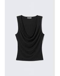 Weekday - Sleeveless Draped Waterfall Top - Lyst