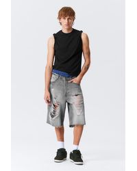 Weekday - Lockere Baggy-Jeansshorts Astro - Lyst