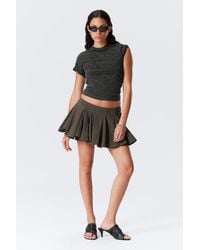 Weekday - Pleated Cotton Mini Skirt - Lyst