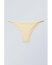 Weekday - Low Rise Ribbed Brazilian Bikini Bottoms - Lyst