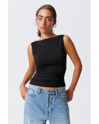Weekday - Annie Sleeveless Boat-Neck Top - Lyst