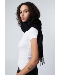 Weekday - Long Woven Wool Fringe Scarf - Lyst