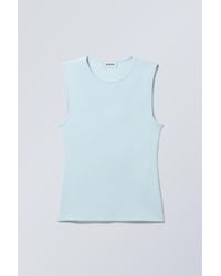 Weekday - Fitted Cotton Tank Top - Lyst