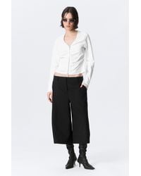 Weekday - Gathered V-Neck Zip Top - Lyst