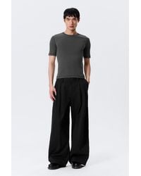 Weekday - Otis Baggy Pleated Twill Chinos - Lyst