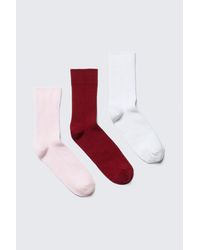 Weekday - 3-Pack Ribbed Crew Socks - Lyst