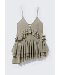 Weekday - Layered Ruffled Mini Cami Dress - Lyst