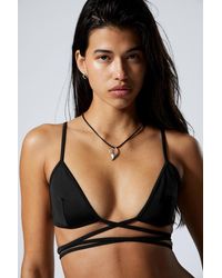 Weekday - Triangle Wrap-Around Bikini Top - Lyst