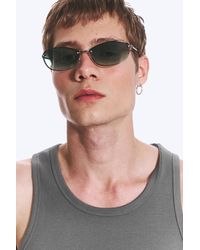 Weekday - Oval Metal Frame Sunglasses - Lyst
