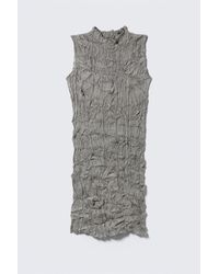 Weekday - Knitted Crinkled Sleeveless Mini Dress - Lyst
