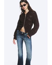 Monki - Knitted Zip Cardigan - Lyst