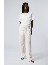 Weekday - Relaxed Linen Blend Trousers - Lyst