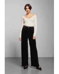 Weekday Ace Corduroy Trousers - Black