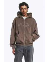 Weekday - Loose Graphic Zip Hoodie - Lyst