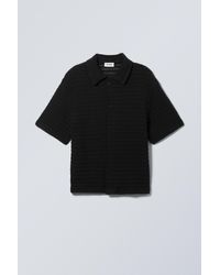 Weekday - Boxy Crochet Short Sleeve Shirt - Lyst