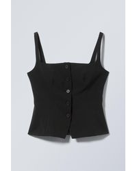 Weekday - Square Neck Waistcoat Top - Lyst