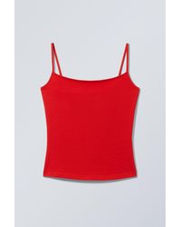 Weekday - Slim Fitted Cotton Singlet - Lyst
