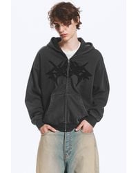 Weekday - Loose Graphic Zip Hoodie - Lyst