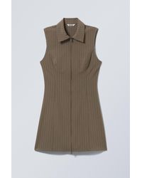 Weekday - Sleeveless Mini Suiting Zip Dress - Lyst