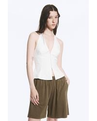 Weekday - Tie-Back Hook-And-Eye Halterneck Top - Lyst