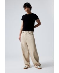 Weekday - Astro Baggy Linen Blend Trousers - Lyst