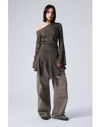 Weekday - Long-Sleeved Asymmetric Mini Dress - Lyst