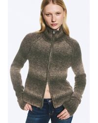 Weekday - Soft Knitted Fitted Zip Cardigan - Lyst