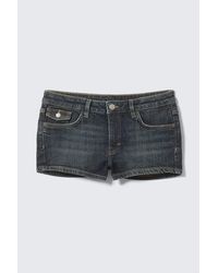 Monki - Cheri Low Rise Mini Denim Shorts - Lyst