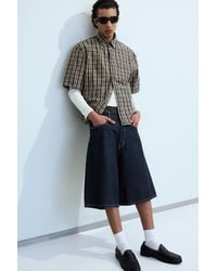 Weekday - Astro Mid Rise Loose Baggy Denim Shorts - Lyst