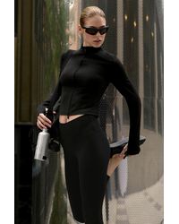Weekday - Folded Waist Flared Yoga Tights - Lyst