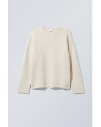 Weekday - Teo Oversized Wool Blend Knit Sweater - Lyst