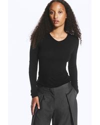 Monki - Anti-Plunge V-Neck Top - Lyst