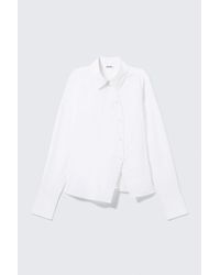 Weekday - Asymmetric Fitted Poplin Shirt - Lyst