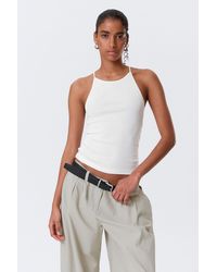 Weekday - Slim Racerback Tank Top - Lyst