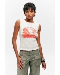 Monki - Smocked Slim-Fit Tank Top - Lyst