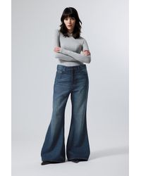 Weekday - Low Baggy Flared Jeans Grove - Lyst