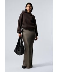 Weekday - Low Rise Bias-Cut Satin Maxi Skirt - Lyst
