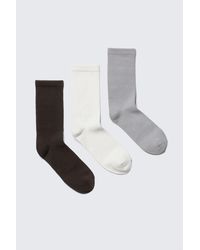 Weekday - 3-Pack Ribbed Sporty Crew Socks - Lyst