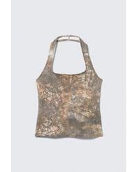Weekday - Printed Square Neck Halter Top - Lyst
